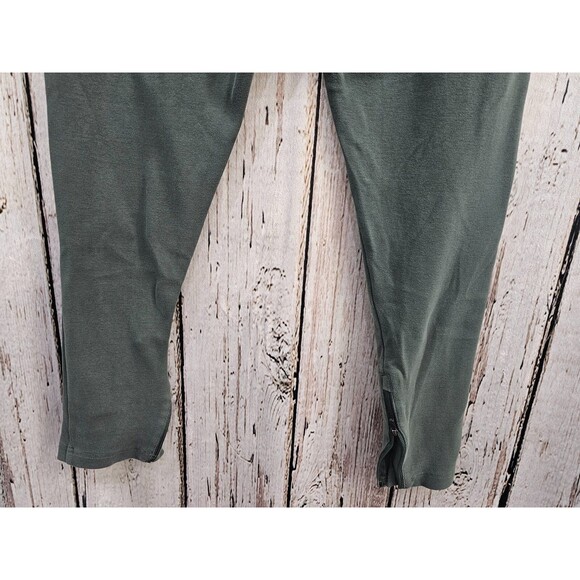 YOUNGLA Men's L Green Skinny Leg Ankle Zip Sweatpants Lounge Pants Athleisure - Picture 9 of 11